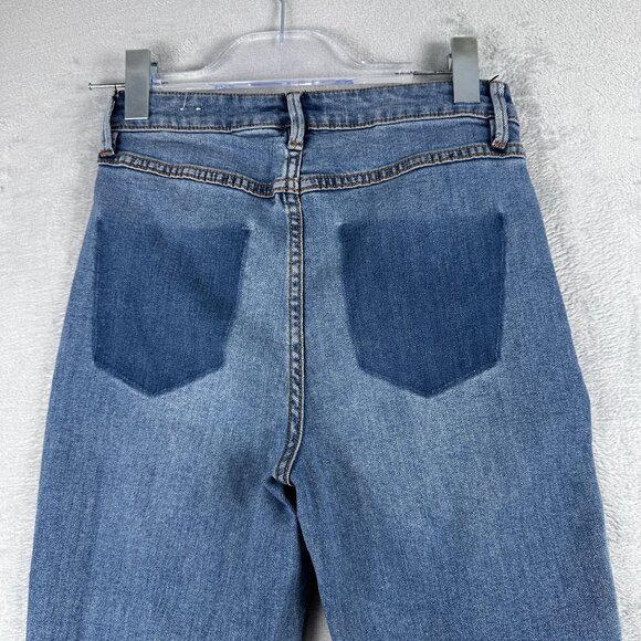 Guess Skinny Jeans Womens Size 26 Taper Leg Pintuck Distressed Mid Rise Blue - Picture 4 of 12